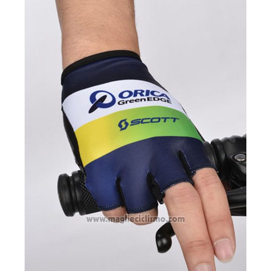2014 GreenEDGE Orica Guanti Corti Ciclismo